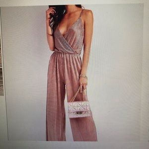 Shimmery rose gold jumpsuit